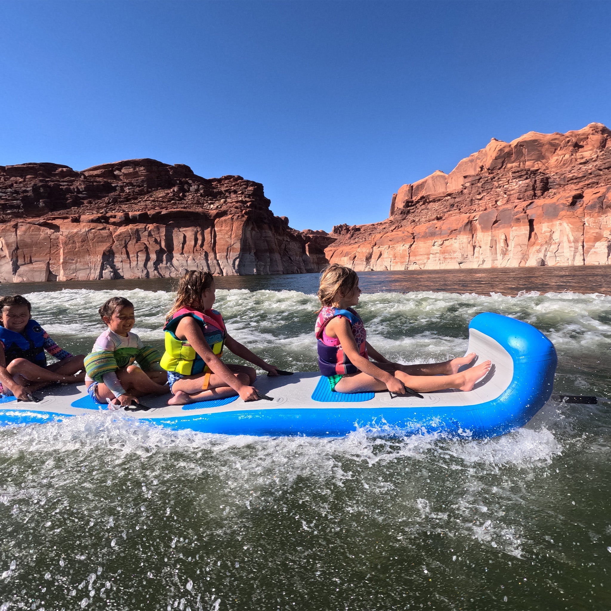 Airboggan Inflatable Toboggan - Summer Towable and Winter Sled