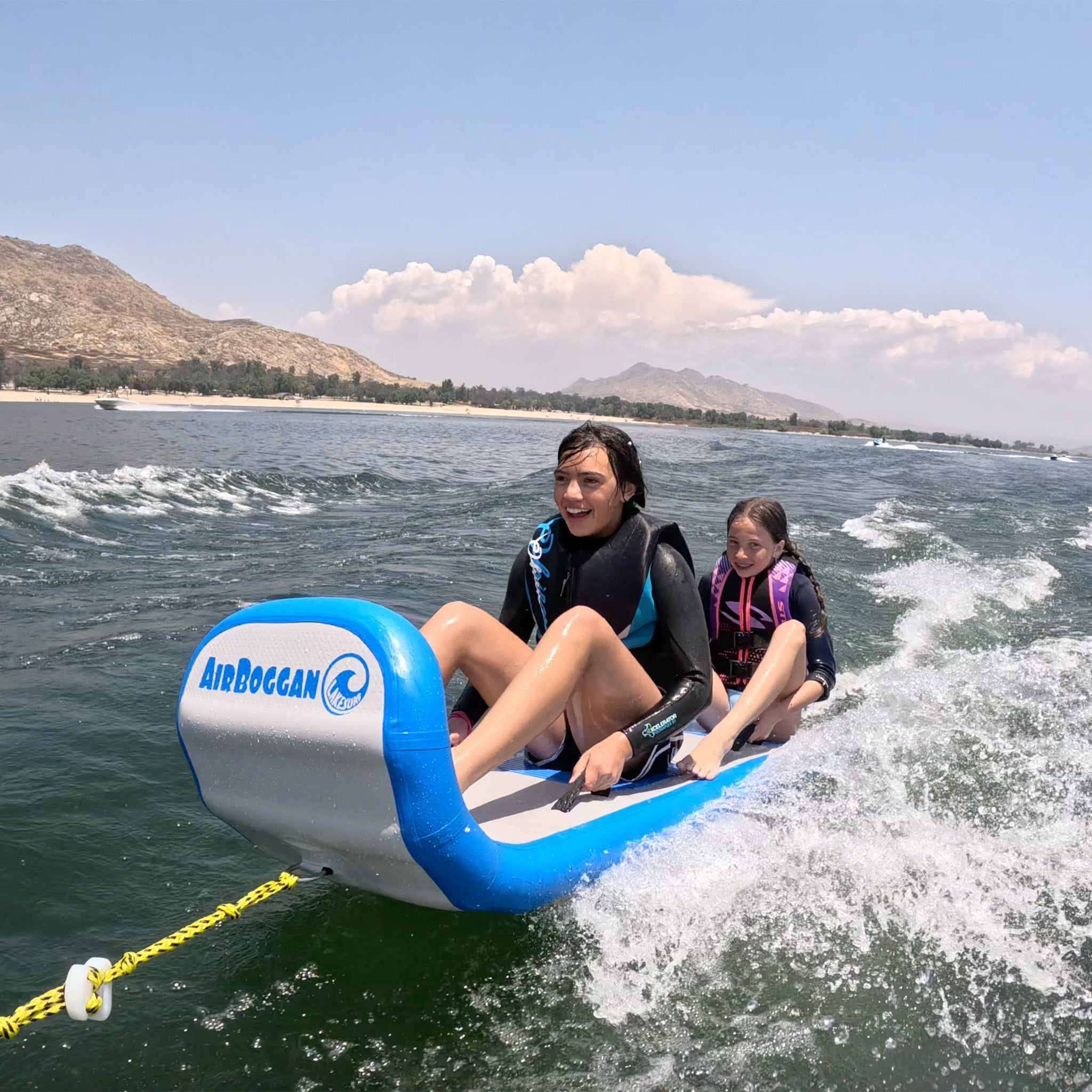 Airboggan Inflatable Toboggan - Summer Towable and Winter Sled