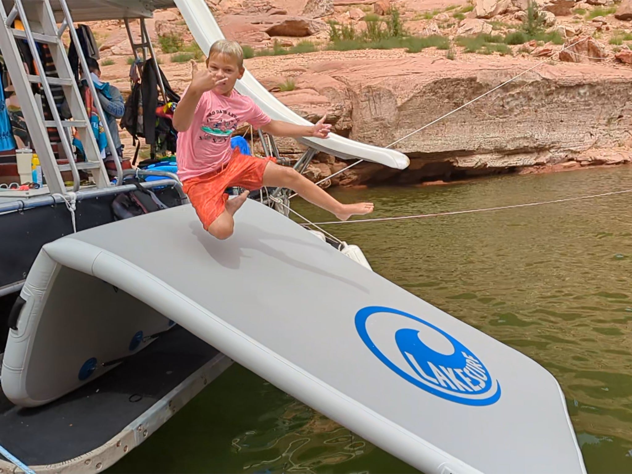 Paradise Pad Portable Inflatable 6'' x 9'' U Shape Jet Ski Dock/swim U —  Water Adventure Pro